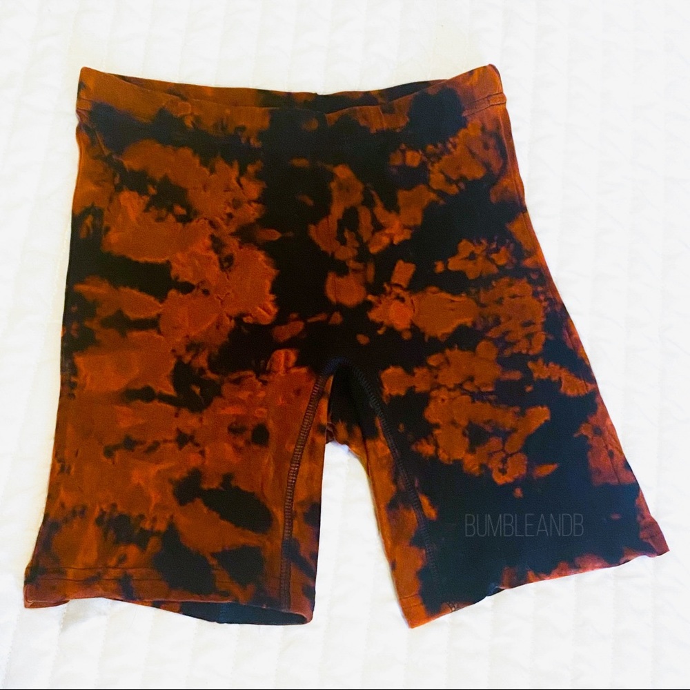 Bleach-Dye Biker Shorts